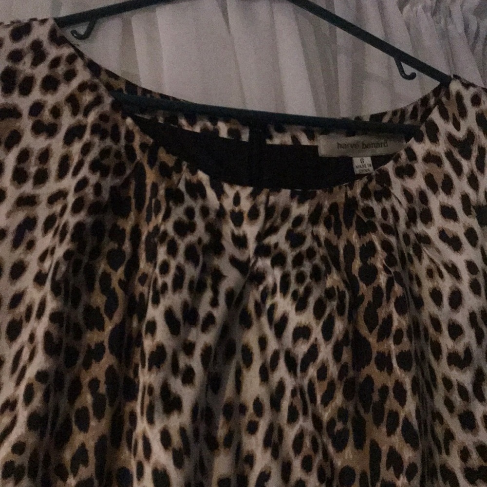 Satin leopard dress